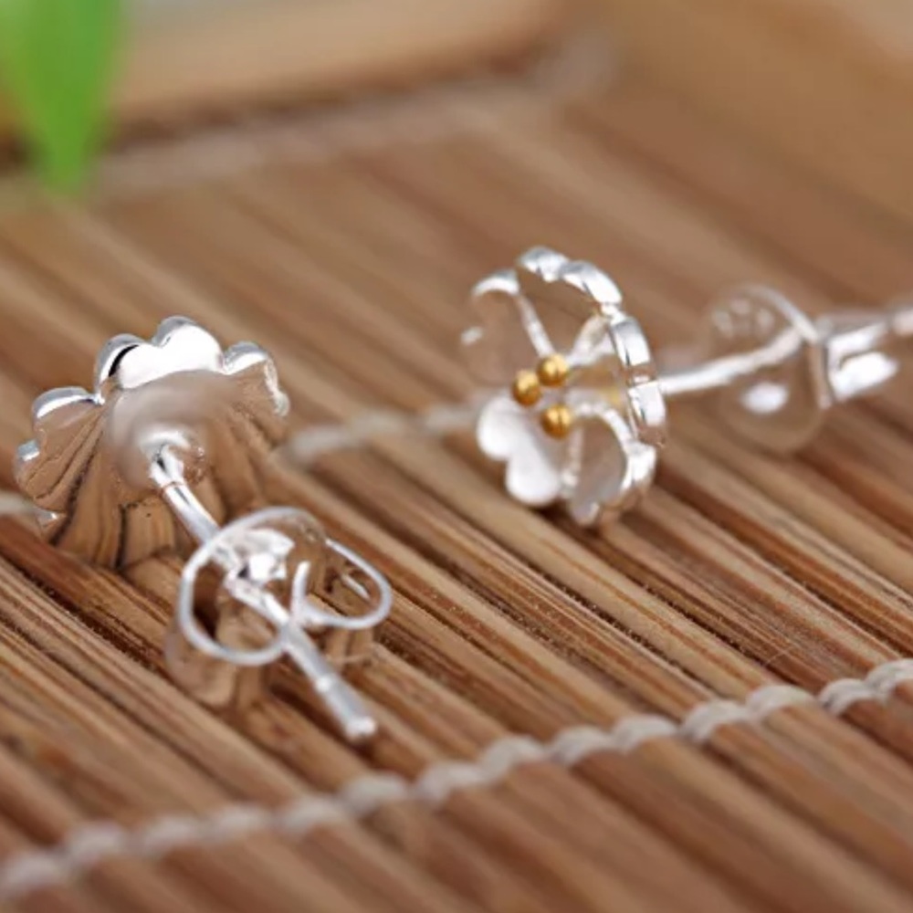 🌼Last 1🌼Flower 925 Sterling Silver Stud Earrings - Picture 5 of 7